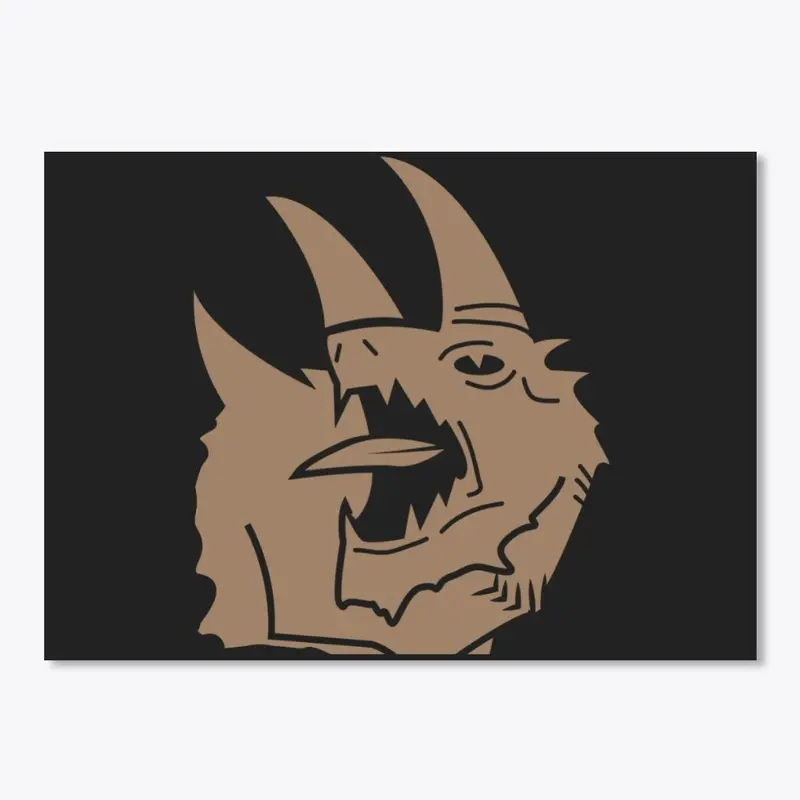 Tarrasque Head Minimalist Logo Draft